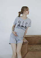 Комплект для годування та для вагітних Pregnant Style "Кішки" 44 сірий