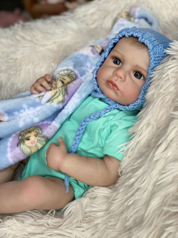 Колекційна Силіконова Лялька Реборн Новонароджене Немовля Reborn Анатомічний Хлопчик Пупс Ілюша (Вінилова Лялька) 50 см, фото 1