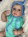 Колекційна Силіконова Лялька Реборн Новонароджене Немовля Reborn Анатомічний Хлопчик Пупс Ілюша (Вінилова Лялька) 50 см, фото 3