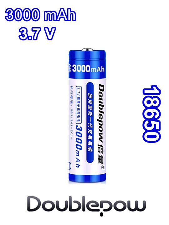Акумуляторна батарейка Doublepow 18650 3.7V 3000 mAh