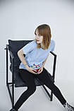 Футболка для вагітних Pregnant Style Кіндер-2 44 блакитна, фото 7