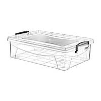 Пластиковий контейнер для харчових продуктів з кришкою Plastart SA-355 Судок харчовий із засувками 2,2 л.