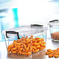 Пластиковий контейнер для харчових продуктів з кришкою Plastart SA-300 Судок харчовий із засувками 1,68 л.