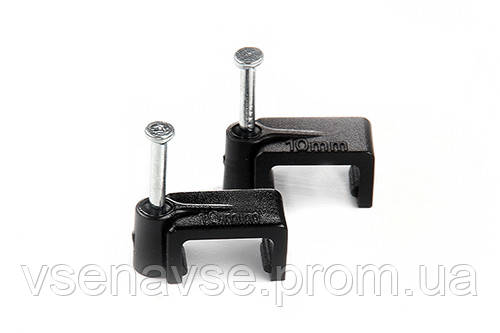 Кабельная клипса плоская 7х5.5мм черная (пач 100шт) APRO (ID#2456145562 ...