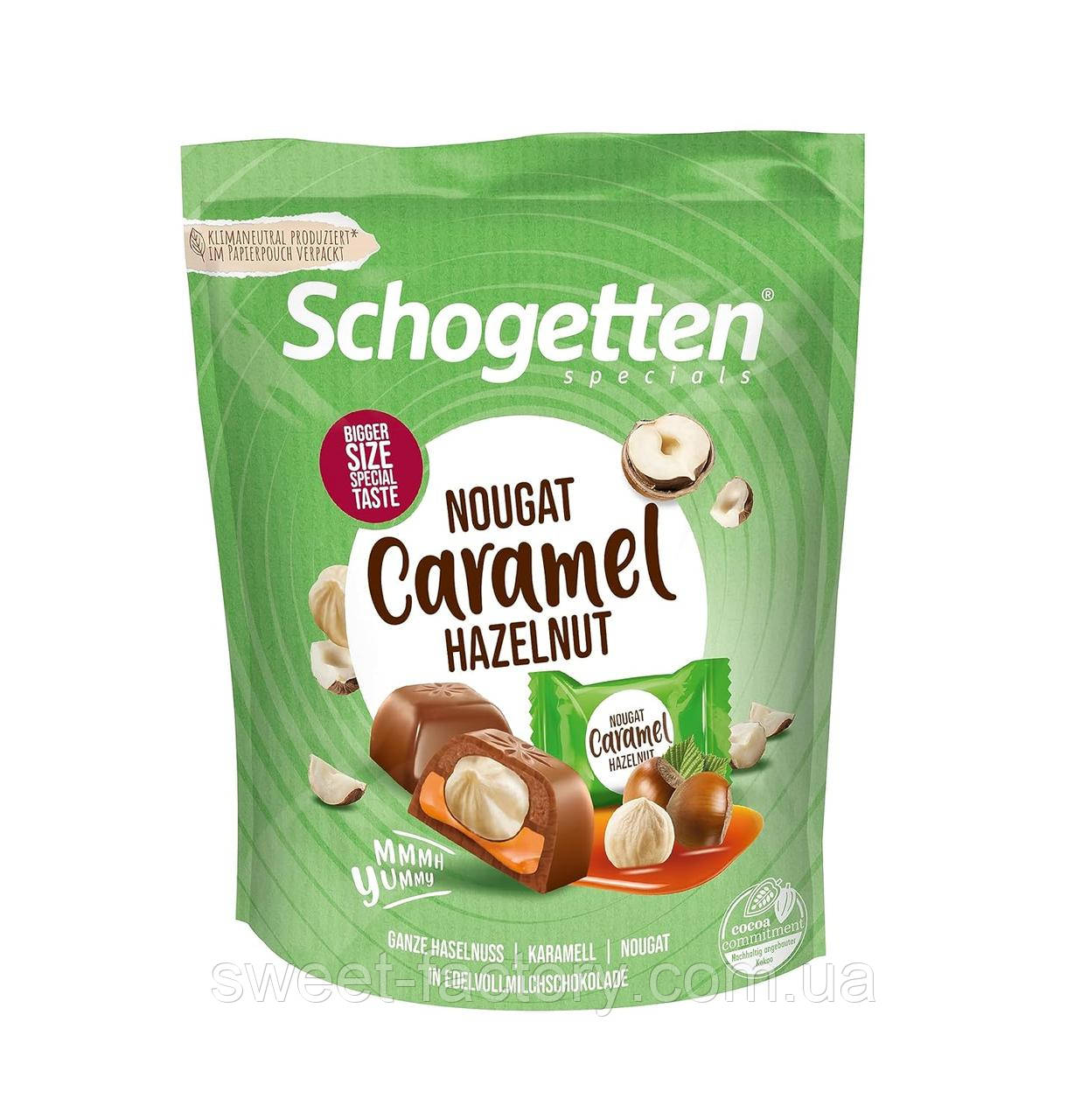 Шоколадні цукерки Schogetten Nougat Caramel Hazelnut 116g