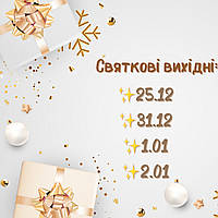 Графік роботи на новорічні свята.