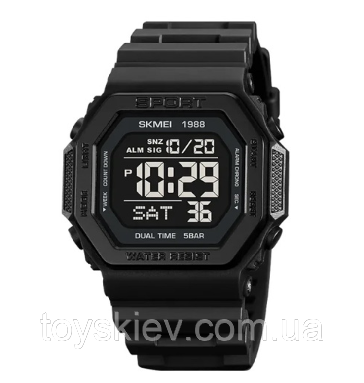 Годинник наручний 1988BK SKMEI, BLACK, 10282, фото 1