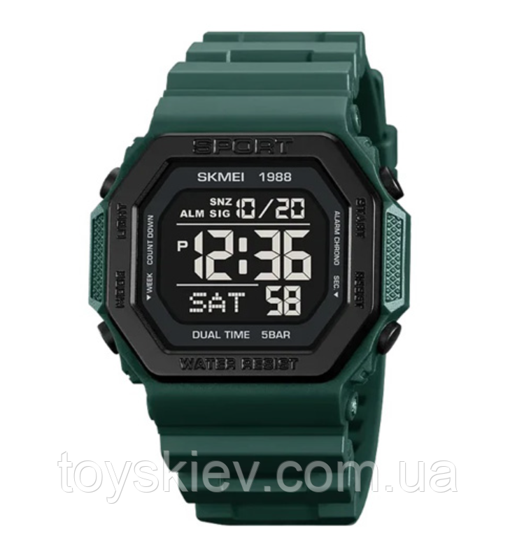 Годинник наручний 1988DKGN SKMEI, DARK GREEN, 10284, фото 1