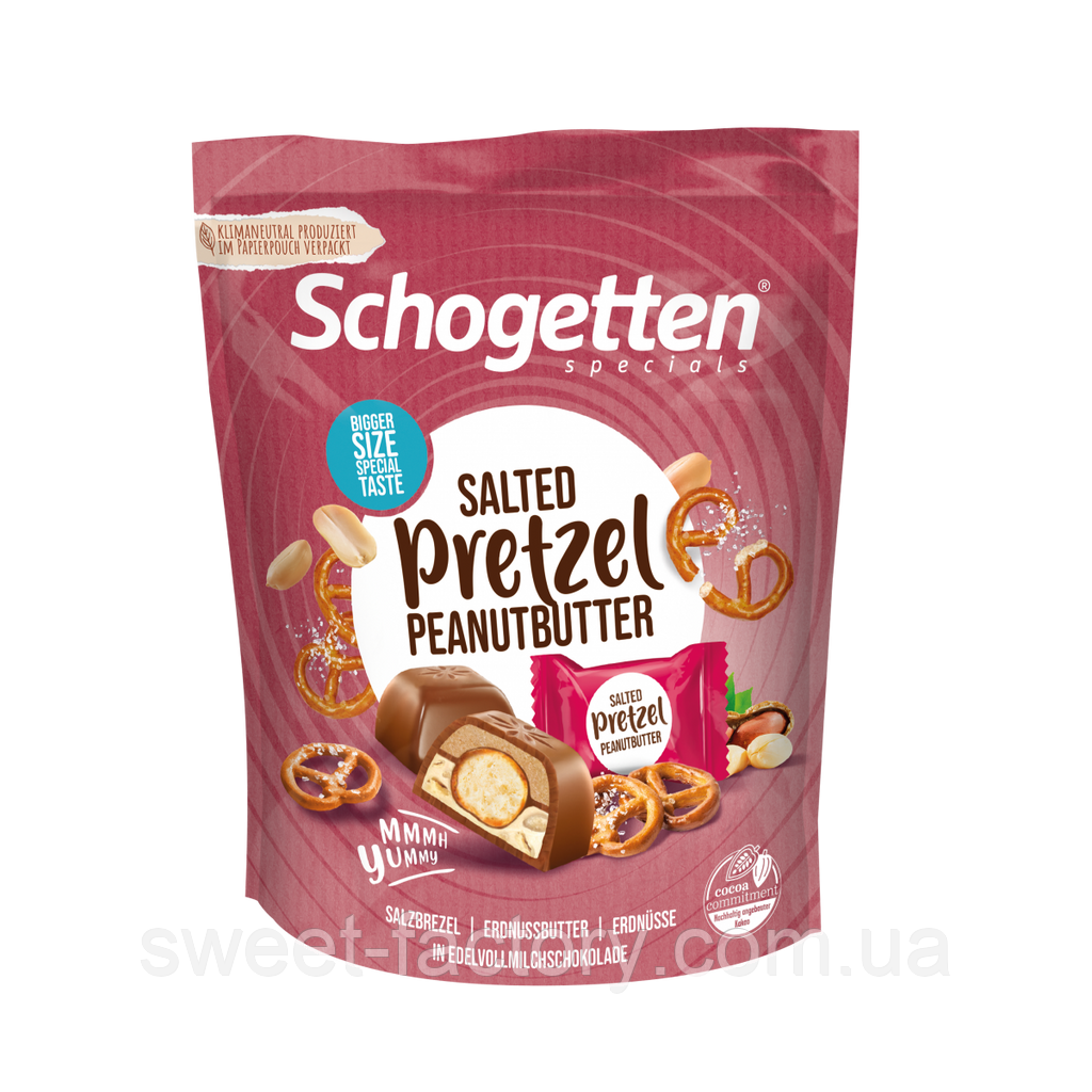 Шоколадні цукерки Schogetten Salted Pretzel Peanutbutter 116g