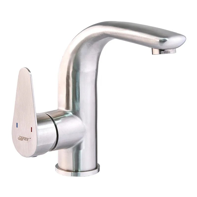 Змішувач для умивальника Zerix ASA-001 з неірж. сталі SUS304 (ZX4802), фото 1