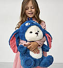 М'яка іграшка Стич ведмедик в капішоні/Ведмедик в костюмі Стіча 70см, фото 2