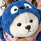 М'яка іграшка Стич ведмедик в капішоні/Ведмедик в костюмі Стіча 70см, фото 4