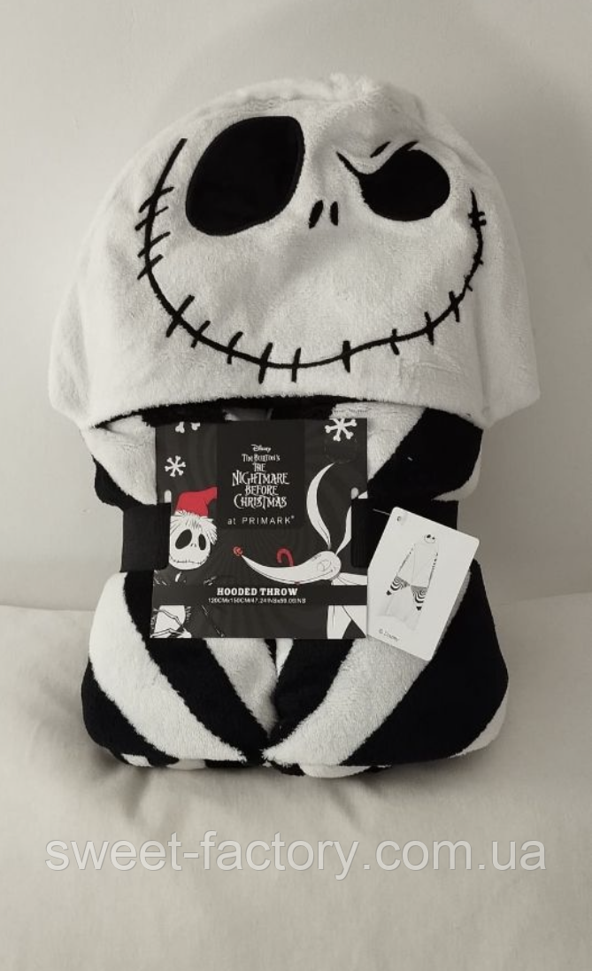 Худіяло Primark Hooded Throw The Nightmare Before Christmas Tim Burton's, фото 1