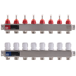 Колекторний блок з розxодомірами Europroduct EP.S1110-08 1"x8 (EP4984)