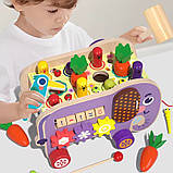 Дерев'яна іграшка (стучалка, ксилофон, магнітна гра, шестерні) арт. C 68265, фото 5