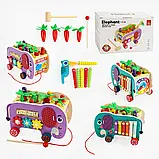 Дерев'яна іграшка (стучалка, ксилофон, магнітна гра, шестерні) арт. C 68265, фото 7