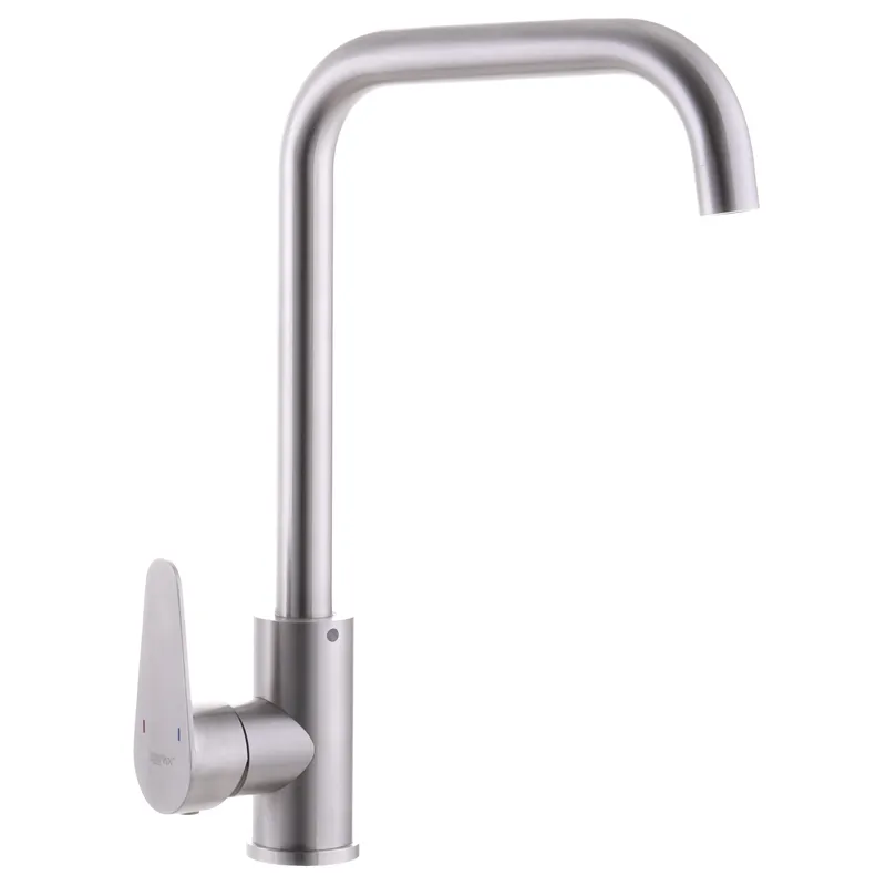 Змішувач для кухні з нерж. сталі SUS304 Zerix Fox-011G (ZX3113), фото 1