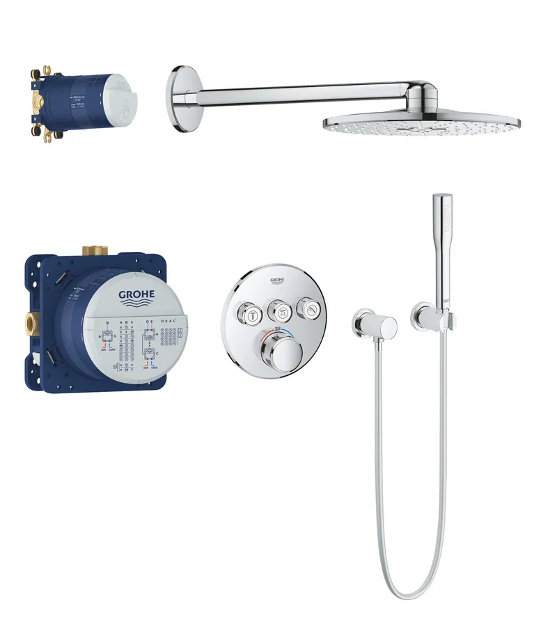 Душова система прихованого монтажу з термостатом Grohe Grohtherm SmartControl (34705000)
