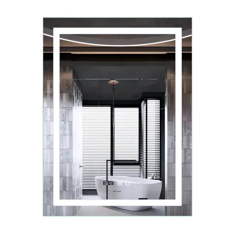 Дзеркало Mixxus Premium FLASH MR21-70x90 (LED Touch, Anti-fog, димер, годинник) (MP6618), фото 1