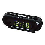 Годинник мережевий VST-716-2 зелені написи, 220V, фото 3