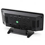 Годинник мережевий VST-888Y-5, сині написи, температура, вологість, USB, фото 2