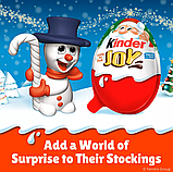 Різдвяний набір шоколадних яєць Kinder Joy 3 х 20г, фото 7