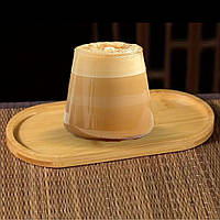 Міні-таця для чашки та десертів 17,5 см, стильна бамбукова підставка, таця для дому