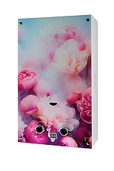 Газова колонка MIXXUS GWH-0410 BASIC GLASS димохідна 10 л/хв (панель зі скла з малюнком) (WH00