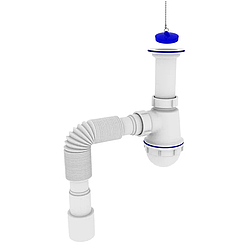 Сифон для кухні Zerix SK-01-A 1 1/2"x40 з литим випуском (ZX4950)