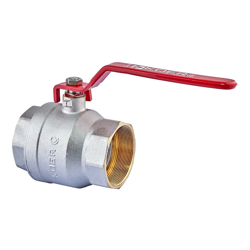 Кран кульовий Koer KR.214 — 3" FF ГГР (ручка "важіль" червона) (KR4951), фото 1