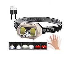 Налобний ліхтар акумуляторний з датчиком руху SH-S31 (є червоне світло)