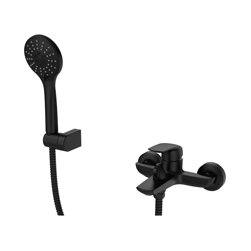 Змішувач для ванни з коротким виливом Koer KB-40008-05 (Кольор чорний) (KR3473)