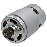 Двигун шуруповерта Makita MT065 18V  629807-1 d45 h89 шестерня d14 18зубів, фото 4