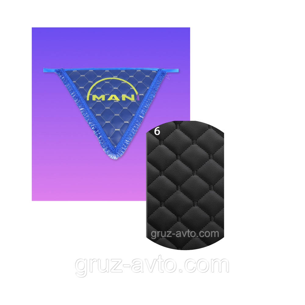 Вимпел на лобове скло вантажного автомобіля з оригінальним написом МАН MAN розмір 250*300 мм, фото 1