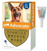 Адвокат для собак 25 - 40 кг Advocate краплі від бліх, кліщів глистів, 1 піпетка