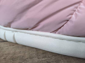 РОЖЕВІ Дутики високі з манжетом-шкарпетка на білій підошві жіночі без застібки непромокальні зимові, фото 5