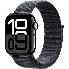 Apple Watch Series 10 GPS 42mm Jet Black Aluminum Case with Ink Sport Loop MWWG3, фото 3