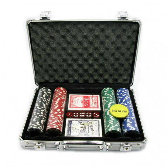Покерний набір у Металевому кейсі 200 фішок, фото 1