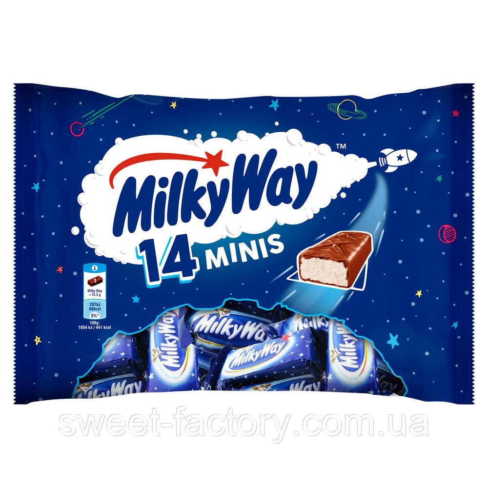 Шоколадні батончики Milky Way Minis 14s 227g