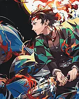 Картина за номерами 40х50 см Аніме Клинок, що розсікає демонів. Тандзіро Камадо. Орігамі LW30770