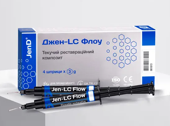 Джен ЛС Флоу (JEN LC-FLOW), Н-р: 4 х шпр.3г(2мл), - Текучий композит, мікрогібридний (Джендентал-Україна), фото 1