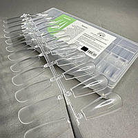 Тіпси гелеві 21 пластина Global Fashion форма балерина для нарощування нігтів