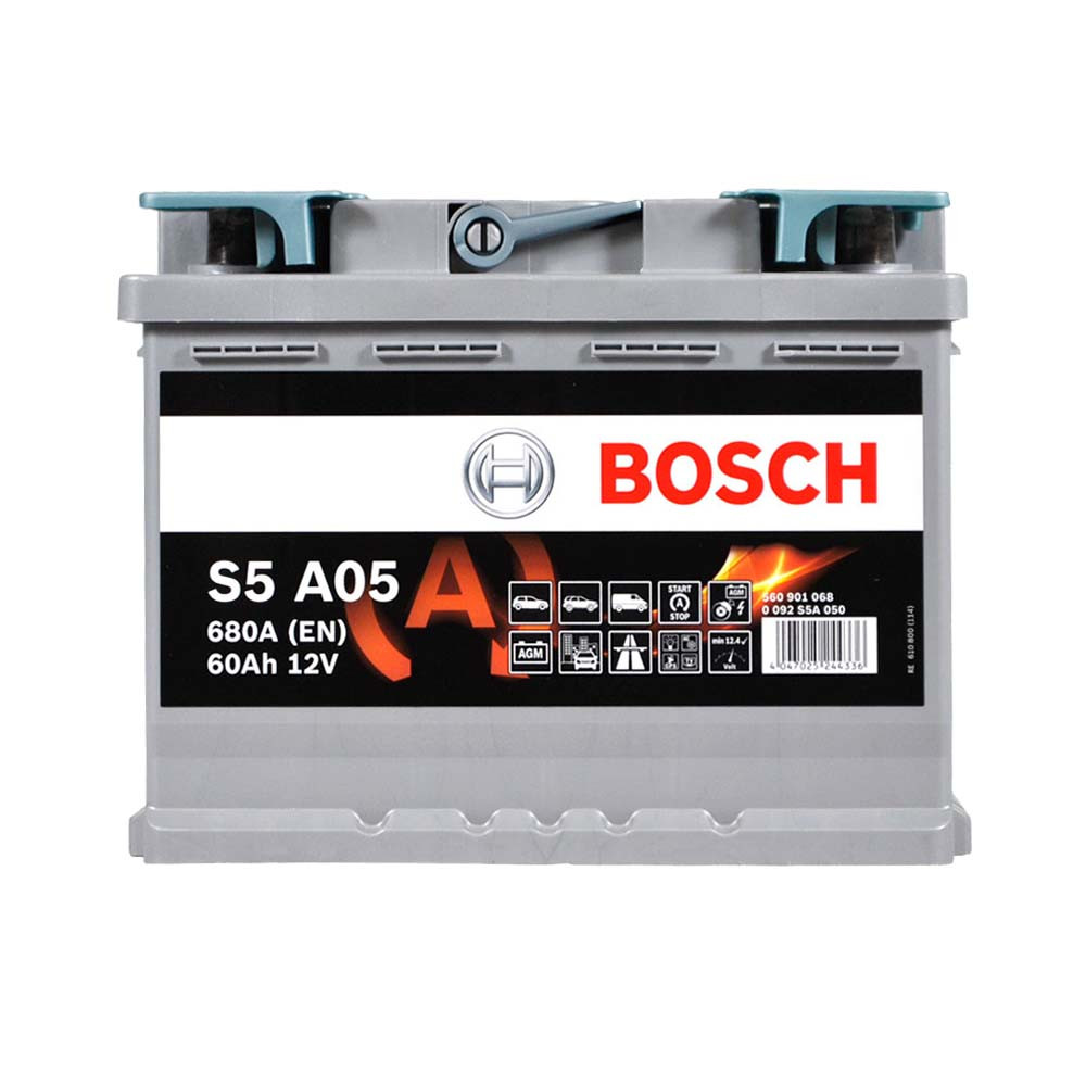 Автомобільний акумулятор BOSCH AGM 60Ah 680A R+ 0092S5A050, фото 1