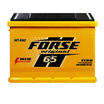 Аккумулятор автомобильный Forse 65Ah 640A R+ 368-18