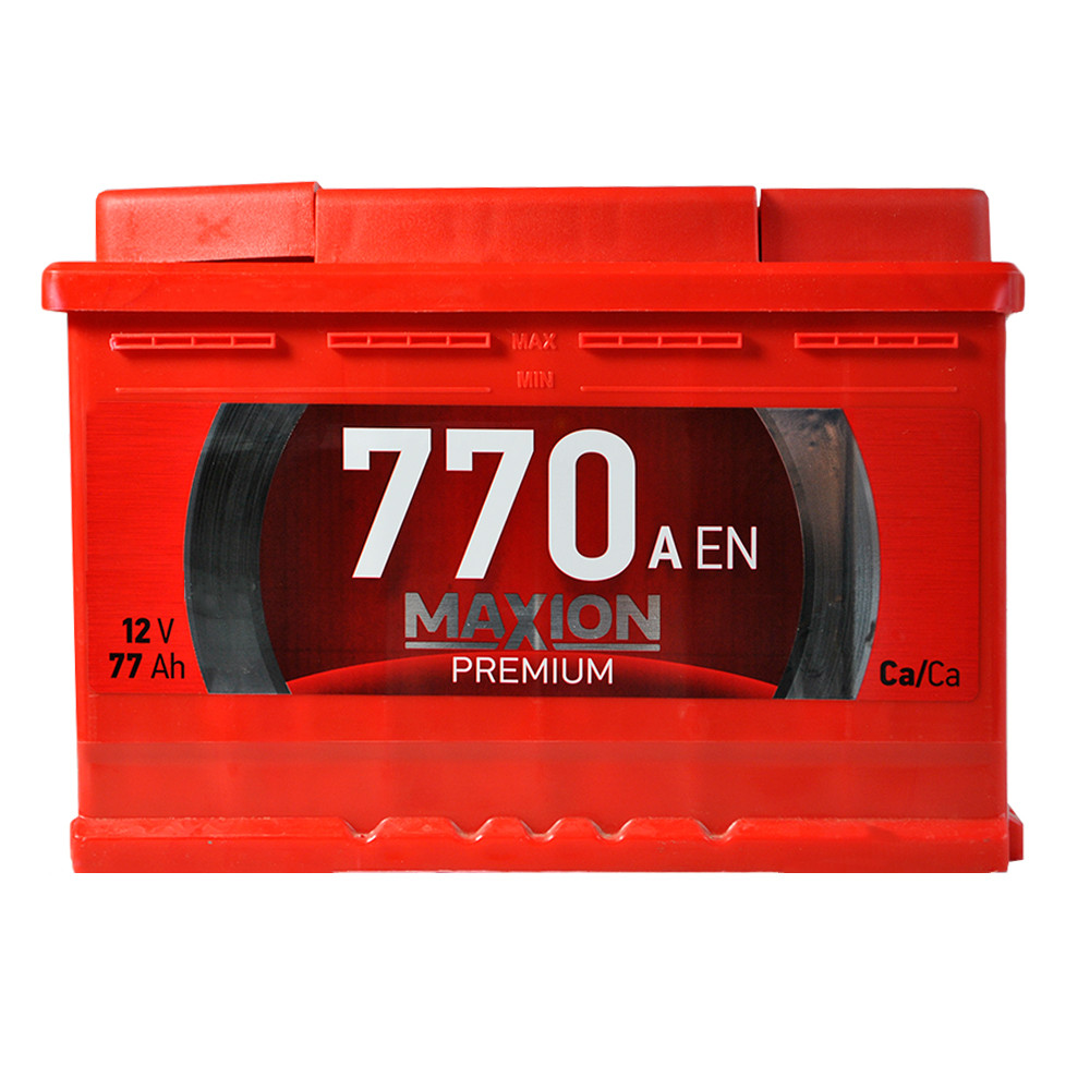 Автомобільний акумулятор MAXION Premium 77Аh 770A R+ 5776704209
