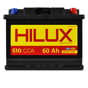 Автомобільний акумулятор HILUX Black  60Ah 510A R+ (L2)