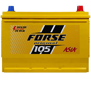 Автомобільний акумулятор FORSE Asia 105Ah 940A R+ (правий +) MF (N70) н. до.
