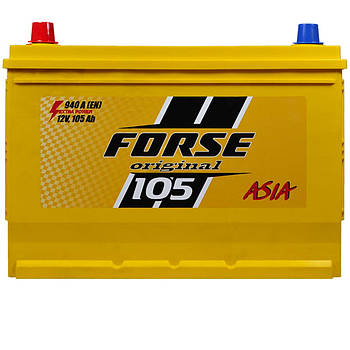 Автомобільний акумулятор FORSE Asia 105Ah 940A L+ (лівий +) MF (N70) н. до.