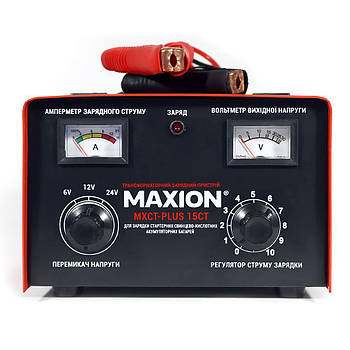 Трансформаторний зарядний пристрій MAXION MXCT PLUS-15СT (6, 12, 24V;15A)