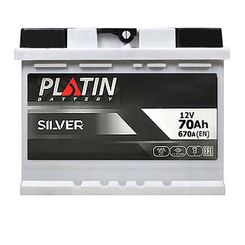 Автомобільний акумулятор PLATIN Silver MF  70Ah 670A R+ (L2)